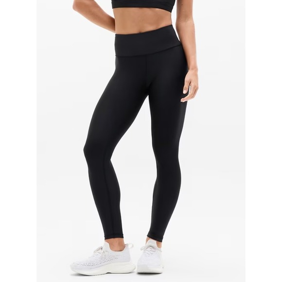 Athleta Pants - Athleta Black High Rise Workout Leggings Pockets Athletic Activewear, Size Small